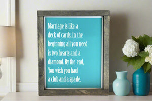 LM1020 - Marriage Is Deck of Cards